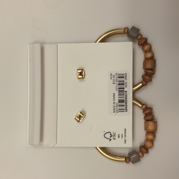 ✨NEW✨ Madewell Beaded Hoops with Sterling Silver Posts - Picture 2 of 2